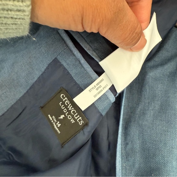 J.crew Crewcuts Ludlow linen blend Blazer size 14 - Picture 7 of 12